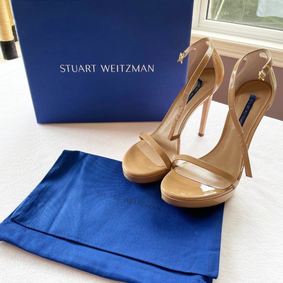 SOLD Stuart Weitzman Adobe Patent Nudist Disco size 9 - Picture 5 of 16